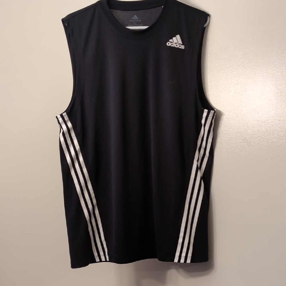Adidas Black Tank with White Accents Size XL